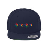 Chicago Pride 4 star all gender Flat Bill Hat