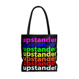 "be upstander" upstander AOP Tote Bag (rainbow all over graphic)
