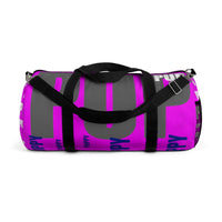 custom all over multi color pup and puppy on bright magenta Duffle Bag