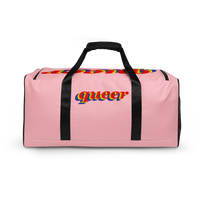 queer Duffle bag queer on pink concept (buy it, try it, concept pricing, price going up after 25 sold)