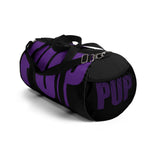 custom dark purple and black pup Duffle Bag V2