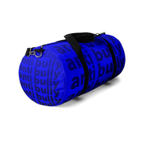"be anti bully" anti bully Duffle Bag (black and blue all over graphic)