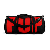 pup custom Duffle Bag black and red