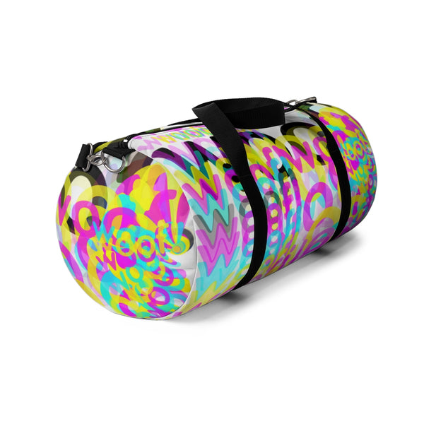 Eye-Catching CMYK Graffiti Clouds Sports Duffle Bag for Gym and Travel