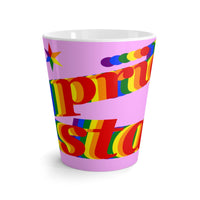 Chicago pride stan Latte mug rainbow print.