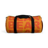 "be bear" bear Duffle / gym Bag (orange and orange yellow graphic)