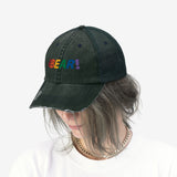 Be Bear! all gender Trucker Hat embroidered rainbow