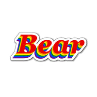 Bear pride Magnets rainbow print.
