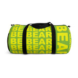 "be bear" Duffle / gym Bag (yellow and green yellow graphic)