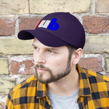 embroidered CUB Unisex Twill Hat red white and blue