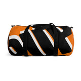 PUP custom Duffle Bag over sized black and white on orange graphic