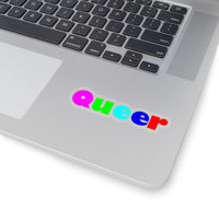 Queer Kiss-Cut Stickers available in 4 sizes