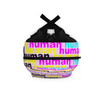 human just like you cmyk on pink Backpack (Made in USA)