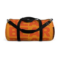 "be bear" bear Duffle / gym Bag (orange and orange yellow graphic)