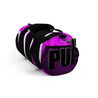 PUP custom Duffle Bag over sized black and white on pink graphic