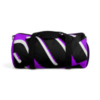 PUP custom Duffle Bag over sized black and white on purple graphic