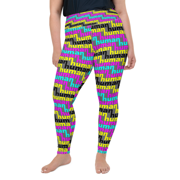 human just like you cmyk All-Over Print Plus Size Leggings