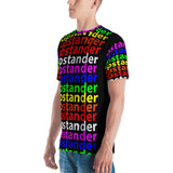 "be upstander" upstander Men's T-shirt (all over rainbow and black graphic)