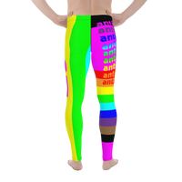 rainbow candy stripe be you and anti bully Men's Leggings / yoga pants