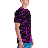human Men's T-shirt (pink and black all over graphic)