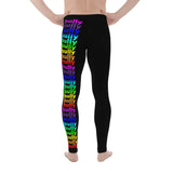"be anti bully" anti bully Men's Leggings / yoga pants (rainbow and black all over gradient graphic)