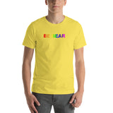 "be bear" Short-Sleeve Unisex T-Shirt (gradient rainbow graphic)