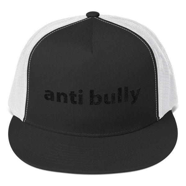 anti bully Trucker Cap (black embroidery)