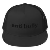 anti bully Trucker Cap (black embroidery)
