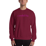 a wonderful day Sweatshirt (pink graphic cursive)