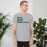 Bears. Beards. Bellies. Bodypositivity. all gender T-Shirt up to 4XL