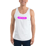 anti bully Unisex Tank Top (pink and white graphic)