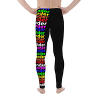 "be upstander" upstander Men's Leggings / yoga pants (rainbow and black all over graphic)