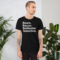 Bears. Bacon. BSG. all gender T-Shirt up to 4XL