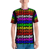 "be upstander" upstander Men's T-shirt (all over rainbow and black graphic)