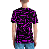 human Men's T-shirt (pink and black all over graphic)
