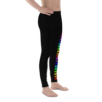 "be anti bully" anti bully Men's Leggings / yoga pants (rainbow and black all over gradient graphic)