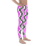 "be femme" Men's Leggings / yoga pants (pink and black all over graphic)