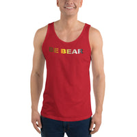 "be bear" Unisex  Tank Top (bear pride gradient flag graphic)