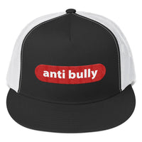 anti bully Trucker Cap (red and white embroidery)