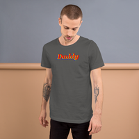 pride daddy T-Shirt be daddy! rainbow print.