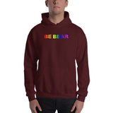 "be bear" Hooded Sweatshirt (gradient rainbow graphic)